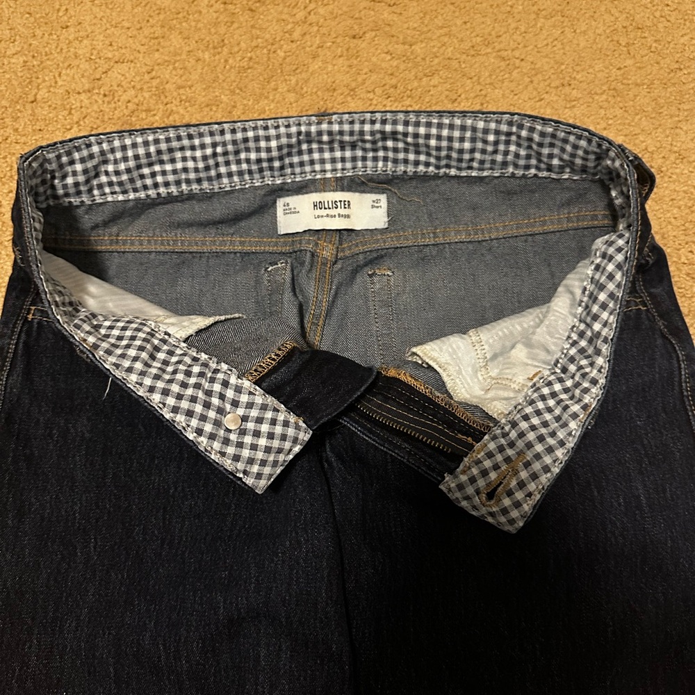 Hollister Dark Wash Low Rise Baggy Jeans 4S - Picture 5 of 6